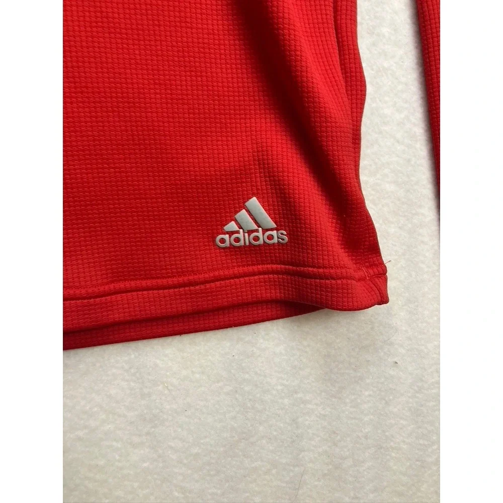 Adidas Men's Red 1/4 Zip‎ Long Sleeve Athletic Training Jacket Size S